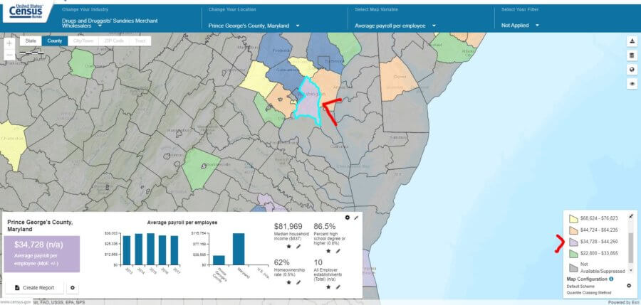 census business builder county map north virginia