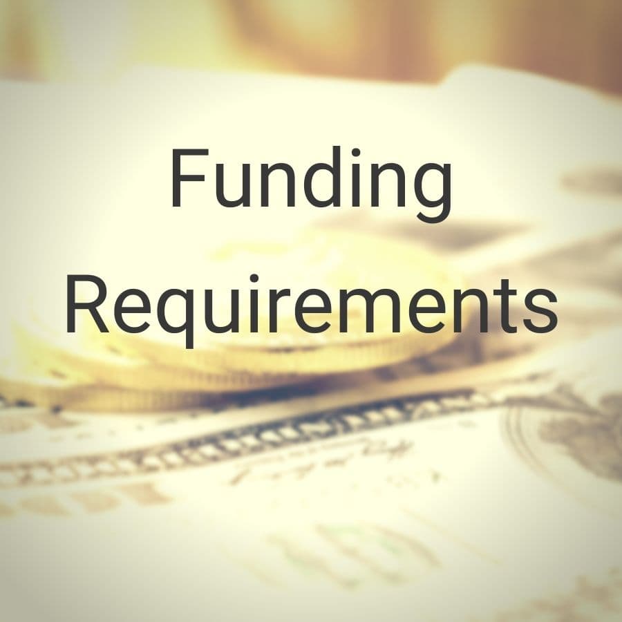 startup business plan current funding requirements